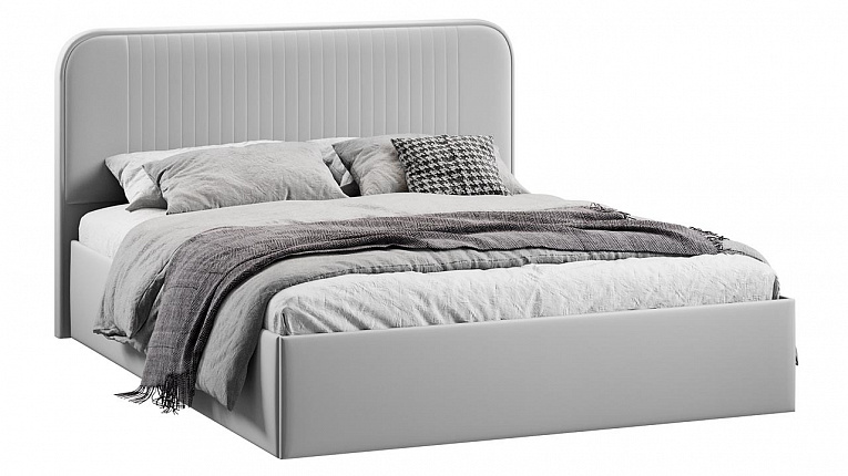 Кровать 140х200 c подъемным механизмом Тиффани велюр Confetti Silver Трия