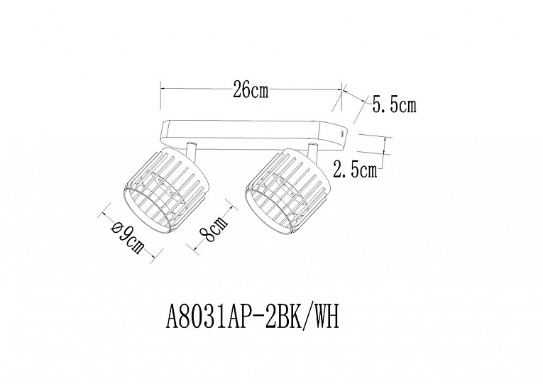 Спот потолочный ARTE LAMP ATRIA A8031PL-2WH