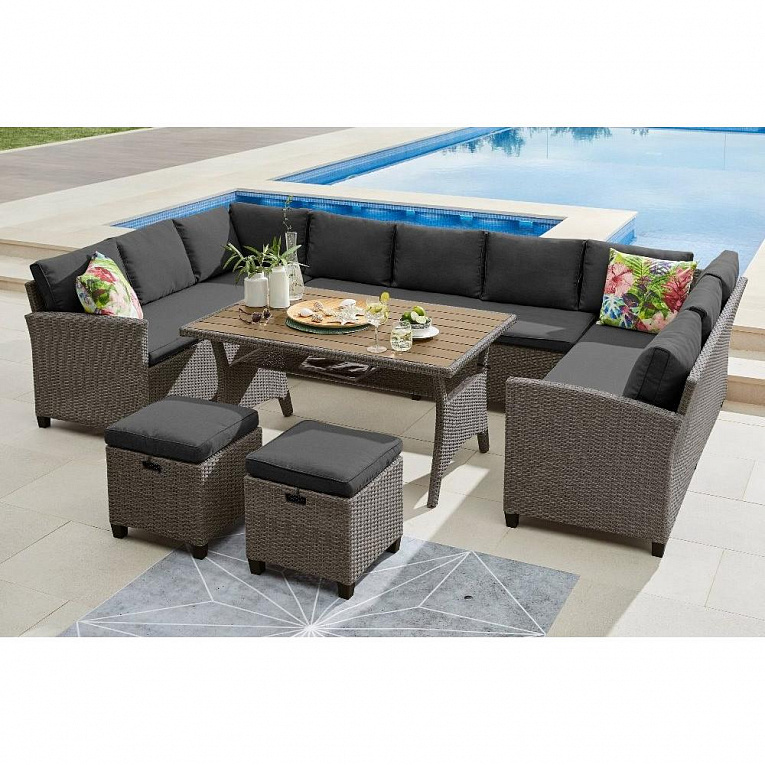 Комплект мебели из ротанга Afina Garden AFM-370A-Dark Grey