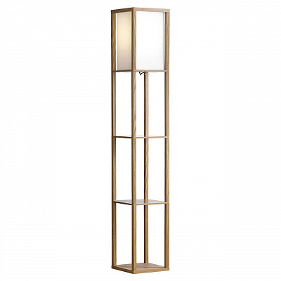 Деревянный торшер с полками Lussole WOODRUFF GRLSP-0332