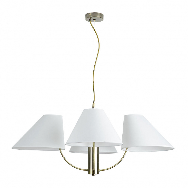 Подвесная люстра Arte Lamp RONDO коричневый, белый A4086LM-4AB