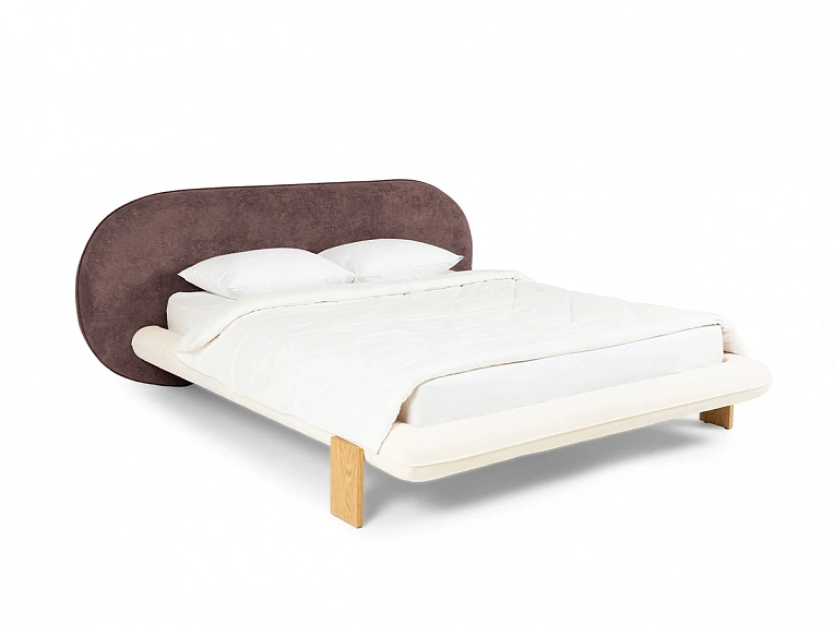 Кровать OgogoHome Softbay 160x200 (букле) фиолетовый 869921