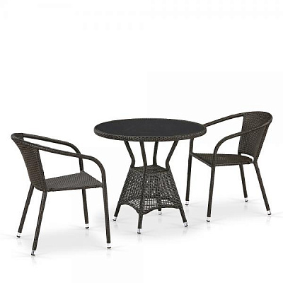 Комплект мебели из ротанга Afina Garden T707ANS/Y137C-W53 2Pcs Brown Коричневый