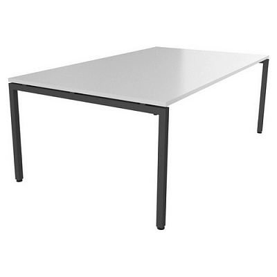 Стол переговоров без подрозетника MULTI-OFFICE СТИЛ (Steel) 240х120х76 белый / антрацит
